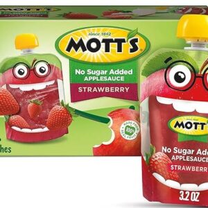 Mott's - Purés de arándano o manzana sin azúcar añadida - 48 unidades