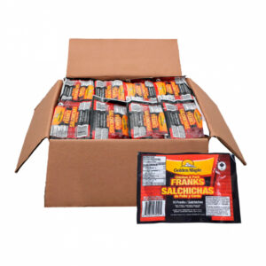 Caja de salchichas de pollo y cerdo Golden Maple (32 x 340 g / 12 oz)