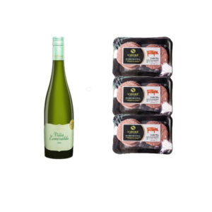 Vino blanco Viña Esmeralda + Hamburguesas de cerdo